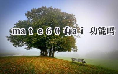 mate60有ai功能吗