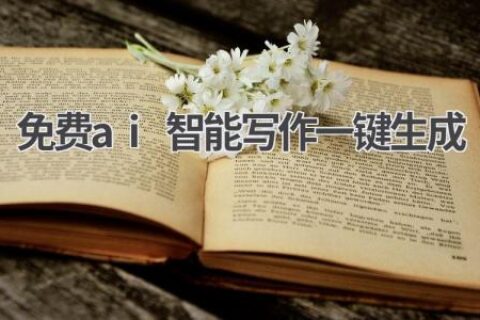 免费AI智能写作神器：一键生成优质文章