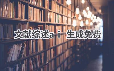 免费AI文献综述生成工具：高效科研，省时省力